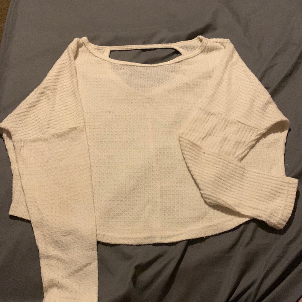 Cropped knitted sweater